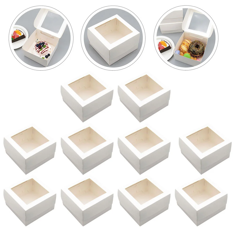 

Box Boxes Cake Dessert Cupcake Macaron Packaging Mousse Mini Party Clear Containers Storage Muffin Disposable Macaroon