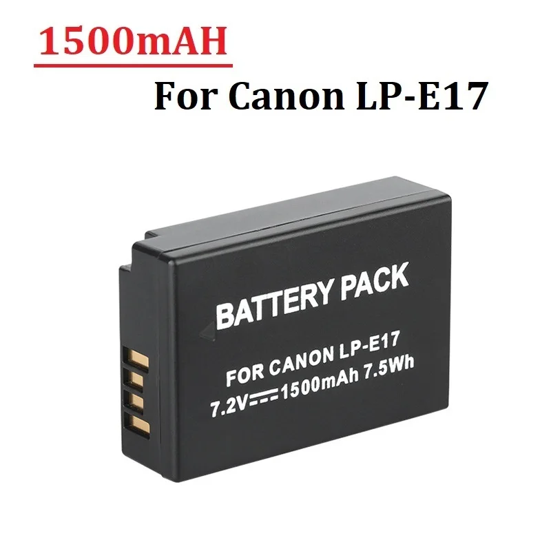 Аккумулятор 1500 мАч для Canon EOS R8 R10 R50 RP M3 M5 M6 77D, 750D ...