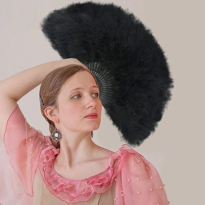 Винтажный черный складной ручной вентилятор праздничный Ручной Веер-хлопушка