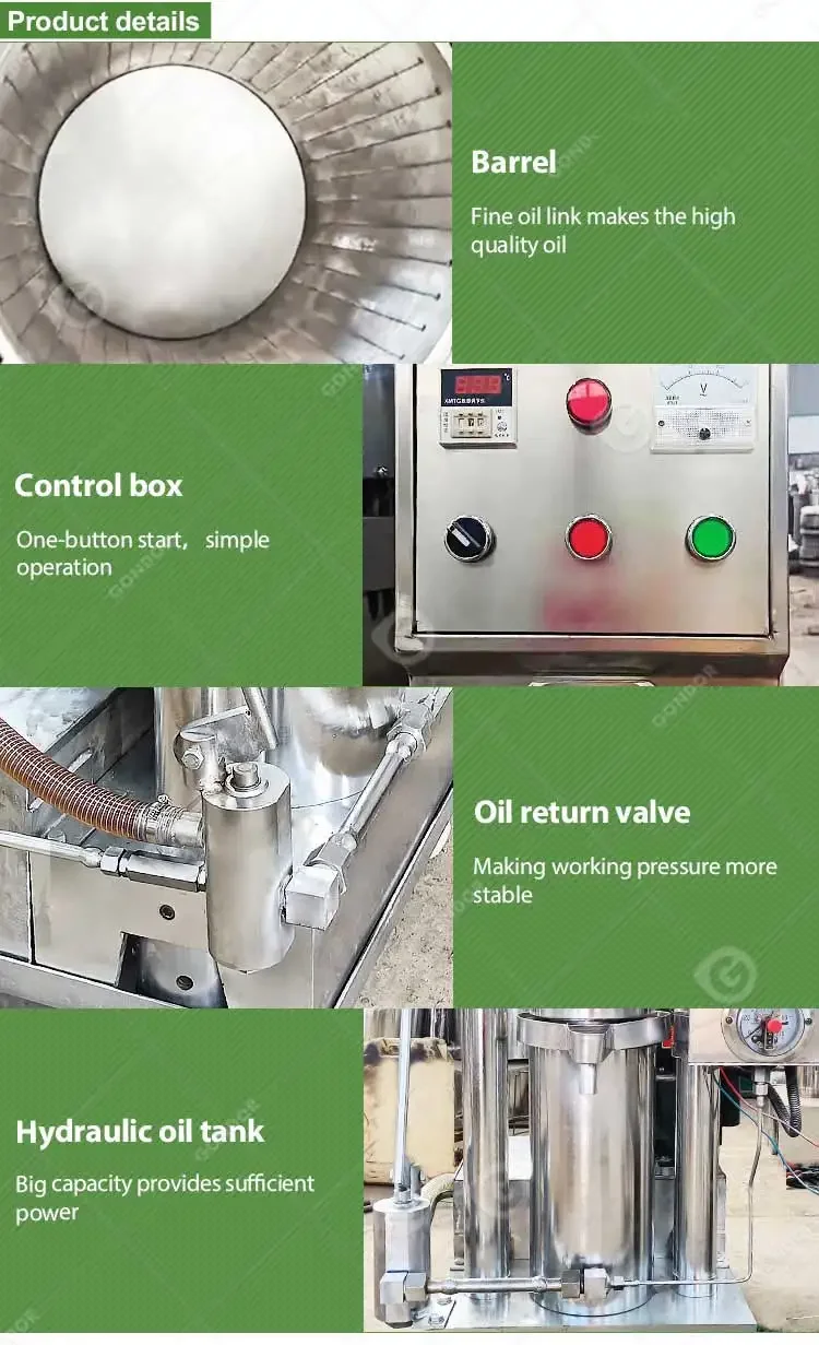 Коммерческий гидравлический пресс для оливкового авокадо кунжута какао-масла