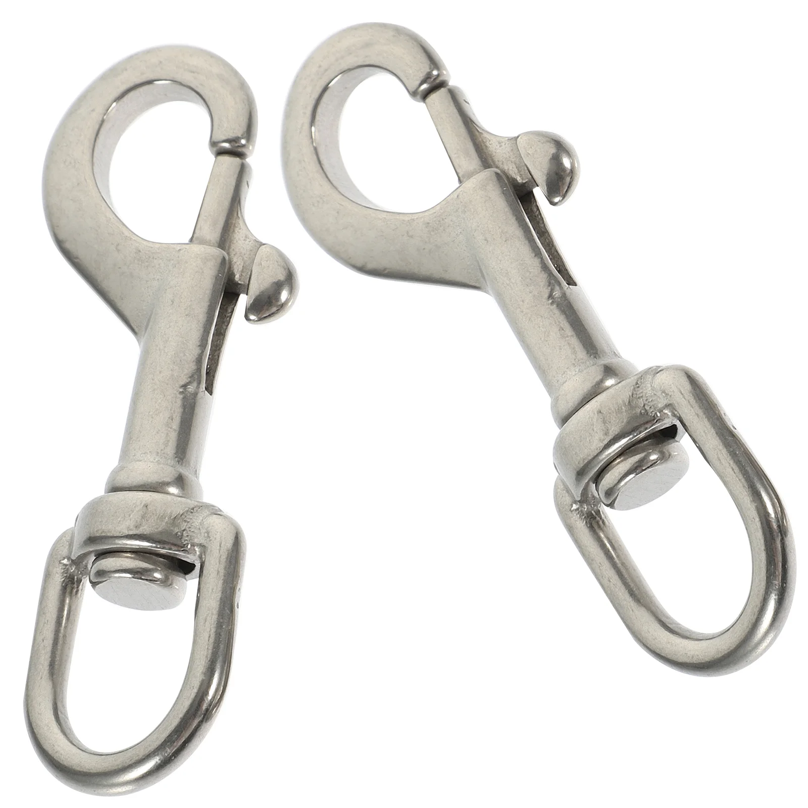 

2 Pcs Swivel Hook Snap Single Ended Cable Bolt Underwater 316 Stainless Steel Diving Hooks