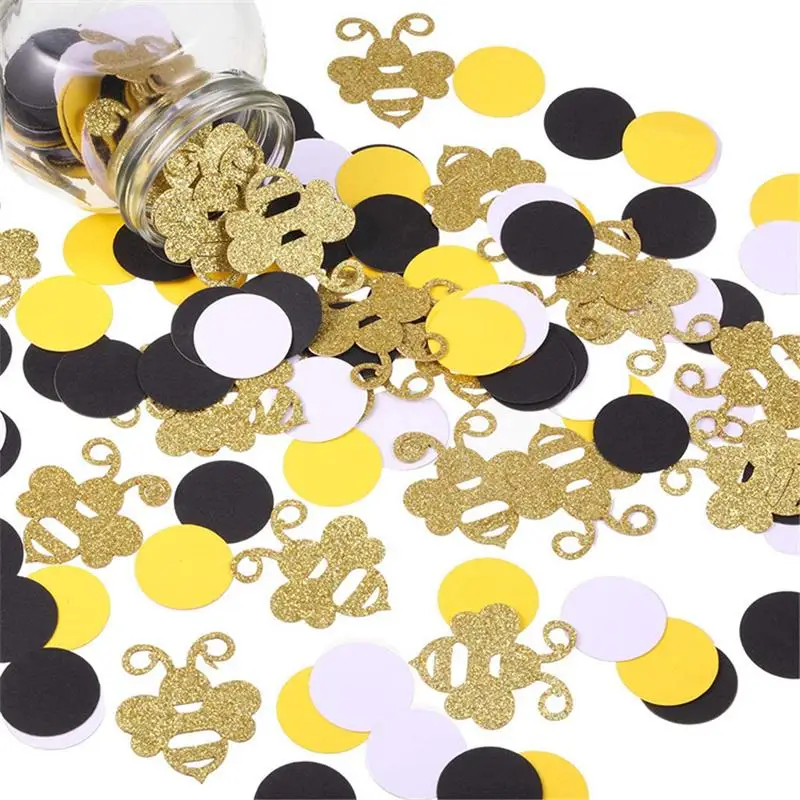 

Birthday Party Table Decoration Bee-Themed Confetti Throw Scraps Of Paper DIY Decoration Wedding Party Bee Decoration Supplies