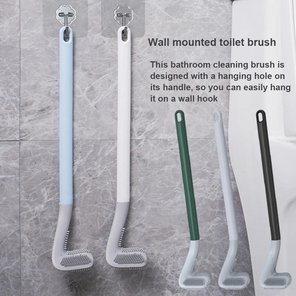 

Long Handle Silicone Bristle Golf Toilet Brush Bathroom Cleaning Tools Accessories WC Toilet Brush For Home Hotel Gym
