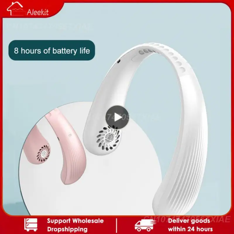 

Neck Fan Abs 3 Speed Modes Ventilador Usb Rechargeable Sports Cooling Fan For Outdoor Sports Travel Fans Bladeless Portable Mini