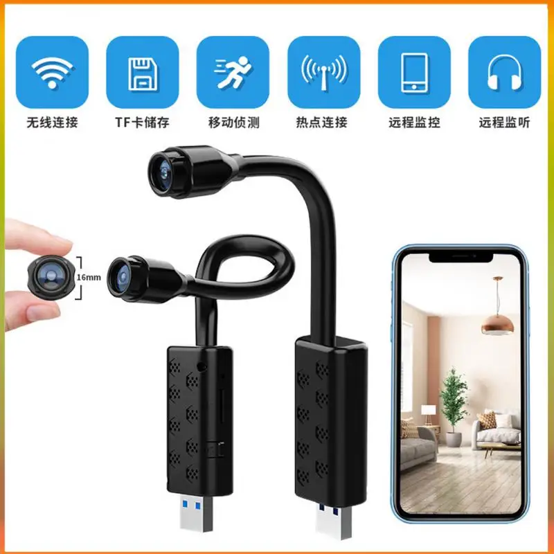 

Мини-камера видеонаблюдения HD1080P Беспроводная с поддержкой Wi-Fi и USB