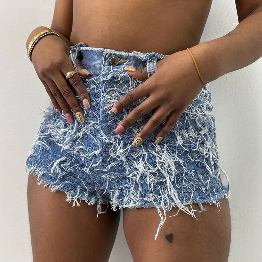 

TARUXY Ombre Denim Mini Skirt Women Summer Casual Bodycon Bottoms Ladies 2023 Street Slim Fit Short Skirts For Woman Clothing
