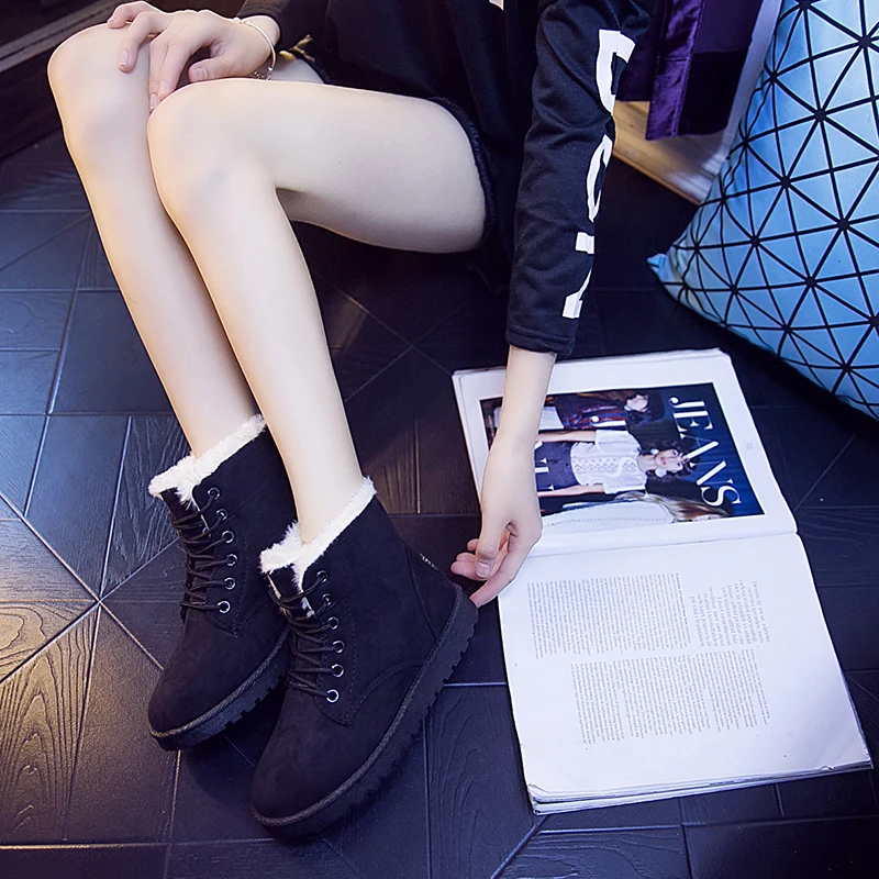 Outdoor Winter Female Snow Botines 2022 Black Botas Femininas Waterproof Sneakers For Women Super Warm Leather Women Snow Boots