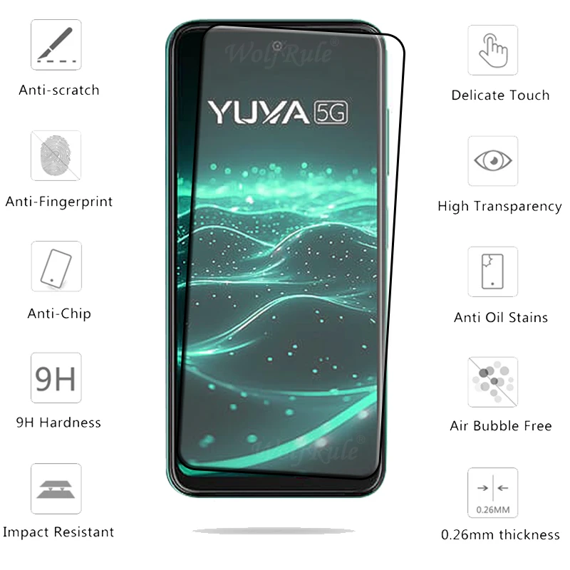4 шт. стекло с полным покрытием для Lava Yuva 5G Glass защита экрана 9H HD закаленное