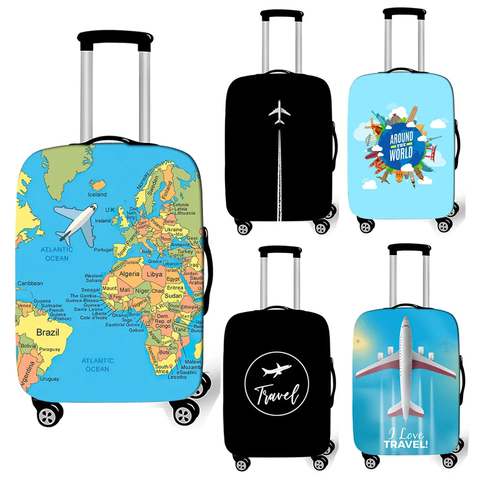

Luggage Cover Stretch Fabric Suitcase Protector Baggage Dust Case Cover Suitable for18-32 Inch Suitcase Case Travel Organizer