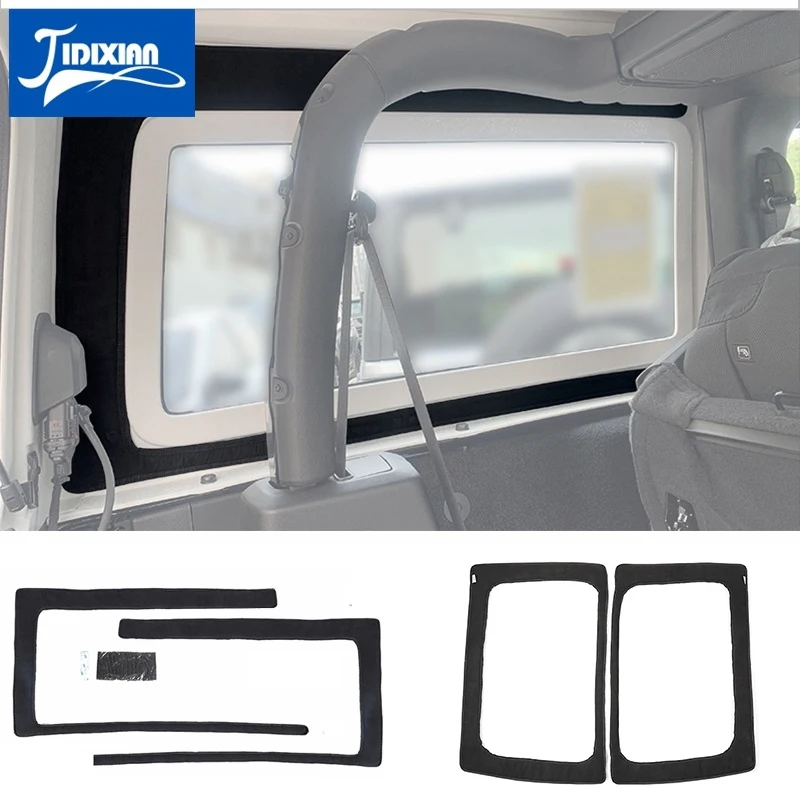 

JIDIXIAN Автомобильная оконная Звукоизоляционная хлопковая Накладка для Jeep Wrangler JL 2018 2019 2020 2021 2022 автомобильные аксессуары