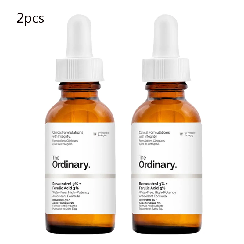 

2pcs Ordinary Resveratrol 3% + Ferulic Acid 3% 30ml Antioxidant Facial Serum Anti-Aging Wrinkle Remover Skin Whitening Original