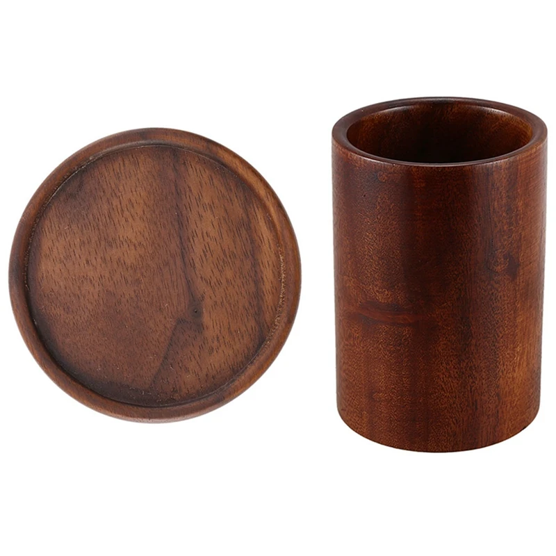 

Прочные подставки из орехового дерева, 4 шт., подставки под столовые приборы, круглая декоративная подставка для посуды, 1 шт., деревянный дер...