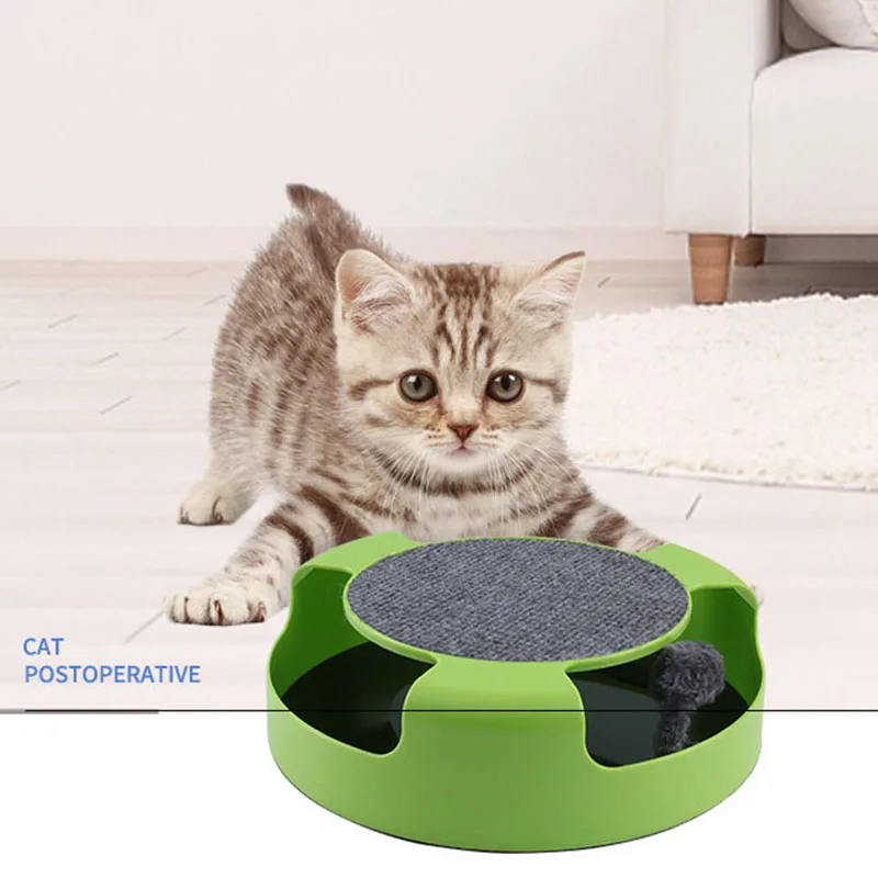 

Turntable Mice Cat Toy Pet Cat Scratching Board Funny Rotating Cat Catch Fake Mouse Plastic Game Cat Scratcher Toy Pet Supplies