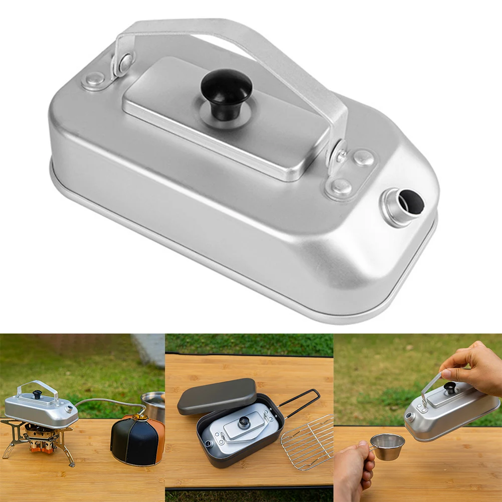 

Outdoor Kettle Silver Small Kettle Useful Wide Mouth Camping Functional Hiking Camping Lightweight Professional