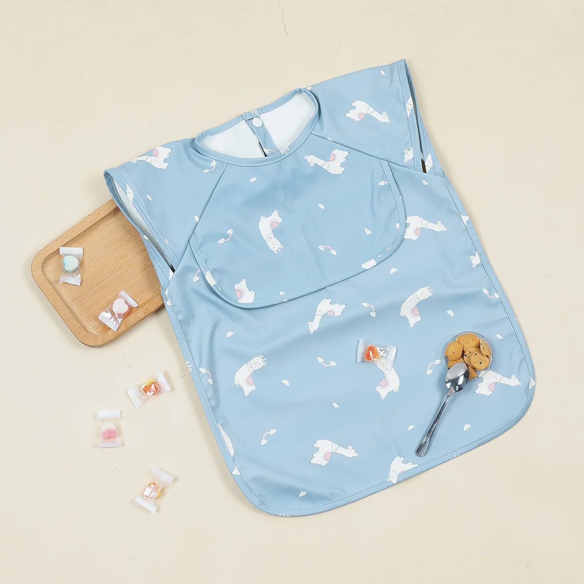 

Coolapeach безвредный для кожи нагрудник, легко чистится, без рукавов, нагрудник для кормления, водонепроницаемый фартук для детей, аксессуары для детей