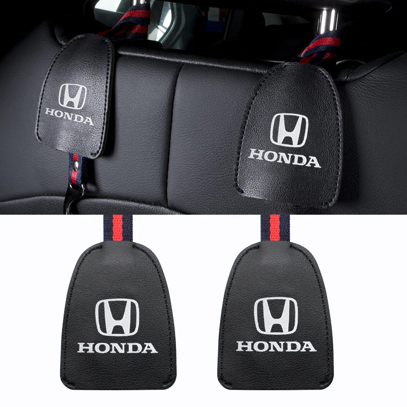

Car Badge Leather Seat Back Hook Clip Accessories Interior For Honda Civic Accord Jazz Fit CRV Mugen Odyssey HRV Dio HRC CBR CRF