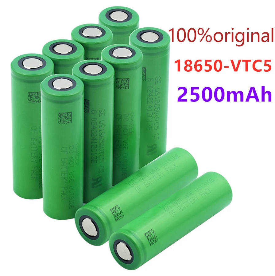 100% оригинал. Батарея. Зарядное устройство 3.7v.2600mah.de alto drenaie. Bateria 3 7 V. Vtc5. Разряд 20 А.