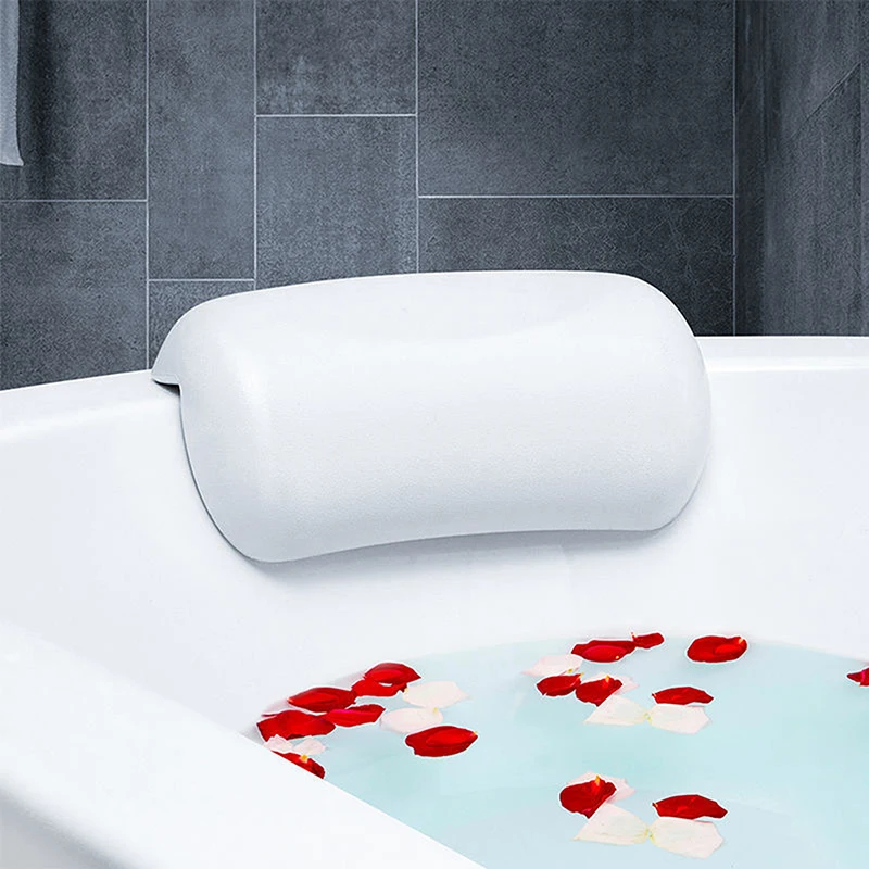 

Подушка для ванны спа Нескользящие мягкие водонепроницаемые подушки для ванны на подголовнике с присосками, легко моющиеся аксессуары для ...