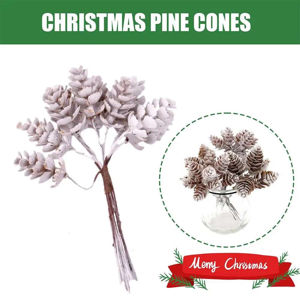

1PCS Artificial Fake Pine Cones Bouquet DIY Flowers Home Gift Christmas Decorative Wreaths Packaging Flowers Ornaments Box Z3R2