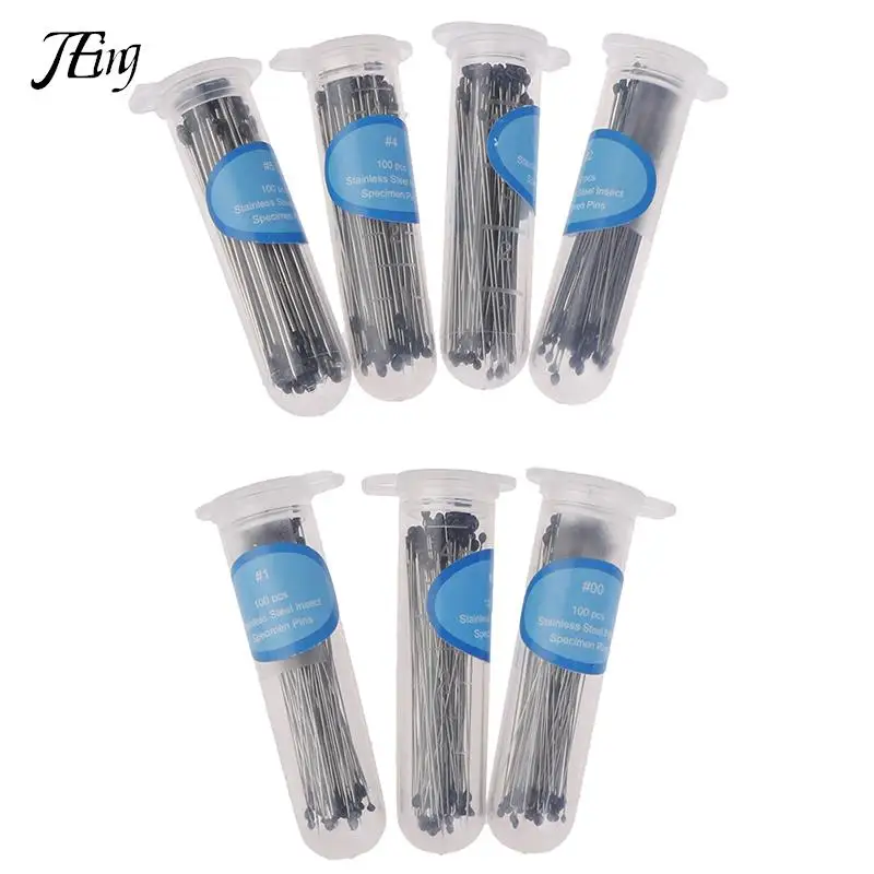 

100 Pcs Insect Pins Specimen Needle Stainless Steel with Plastic Box for School Lab Entomology Body Dissection Insect Needle