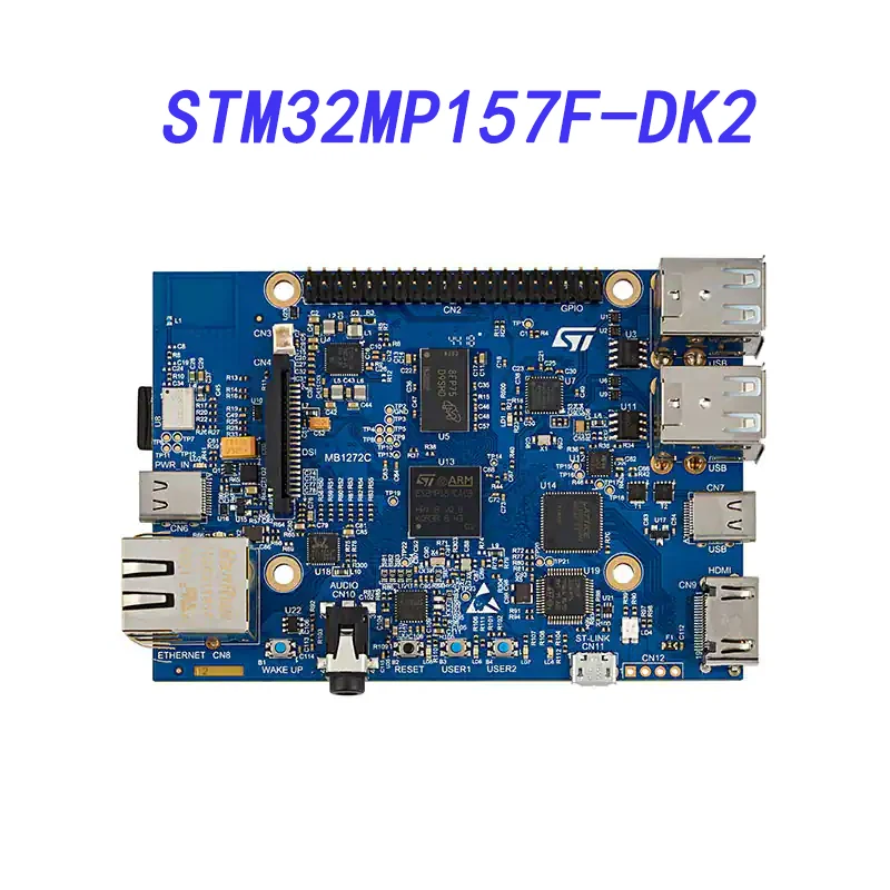 

STM32MP157F-DK2 STM32MP157F STM32MP1 ARM®Cortex®-A7, Cortex®-M4 MPU Встроенная оценочная плата