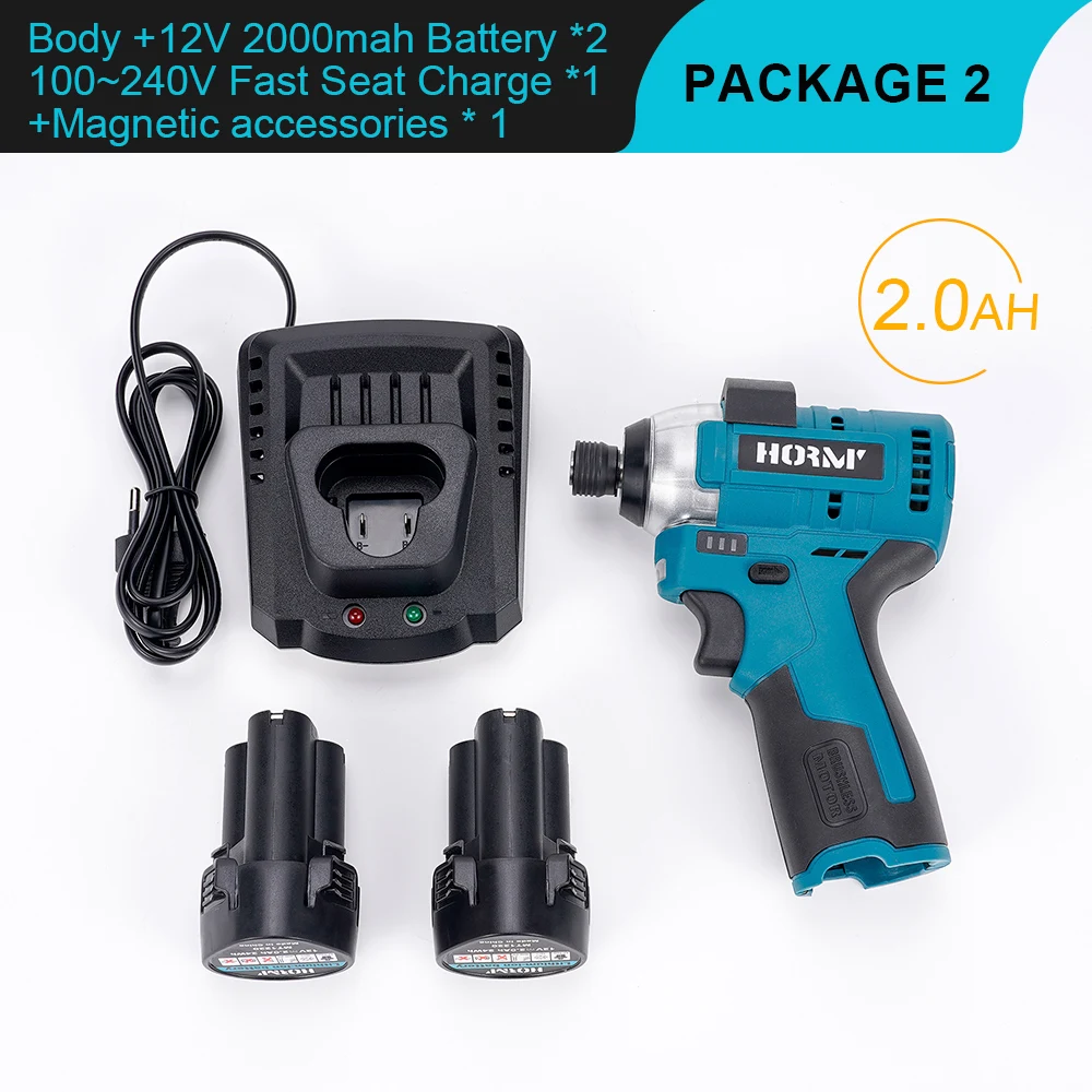 

Беспроводной ударный шуруповерт KingHui 120 Н·м, черный+синий, для аккумулятора Makita