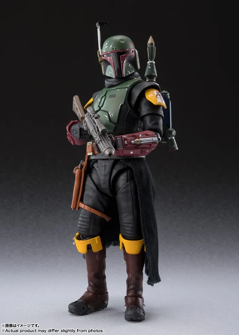 Фото Оригинальная фигурка BANDAI S.H.Figuarts Боба Фетт, классическая версия. Звездные войны: Книга Бобы Фетта — Аниме-фигурка, модель, игрушка №3