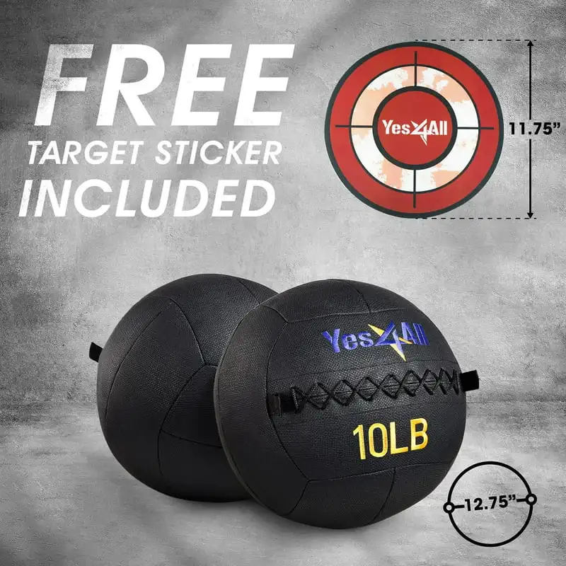 

Free shipping Soft Medicine Wall Ball With Target Sticker