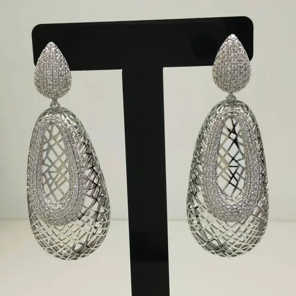 Missvikki 2025 Lucky Big Howllow Ball массивные висячие серьги для женщин свадебная мода