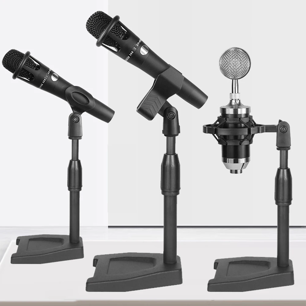Портативная мини-подставка для микрофона с регулируемой высотой настольный