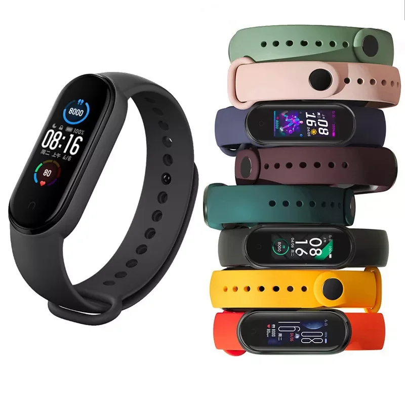 

For Mi Band 7 6 5 4 3 Strap Silicone Replacement Wristband Soft Bracelet on Xiaomi Miband7 Miband6 Miband5 Smart Wriststrap