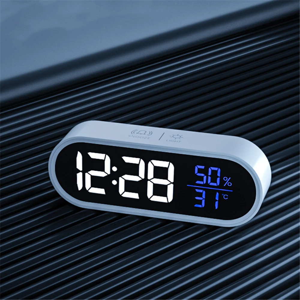 

Цифровые настольные часы, светодиодные электронсветодиодный часы-будильник, креативные музыкальные часы с подсветкой для прикроватного с...