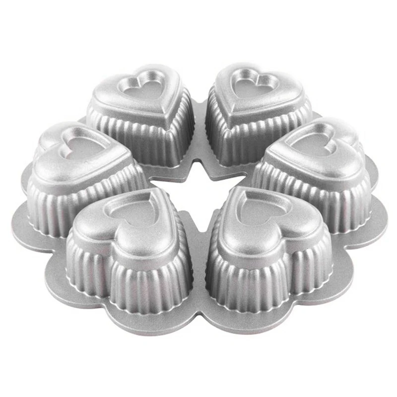 

Hot SV-Aluminum Cake Mold DIY Three-Dimensional Hollow Peach Heart Embossed Mousse Cake Baking Tool Non-Stick Chiffon Cake Tool