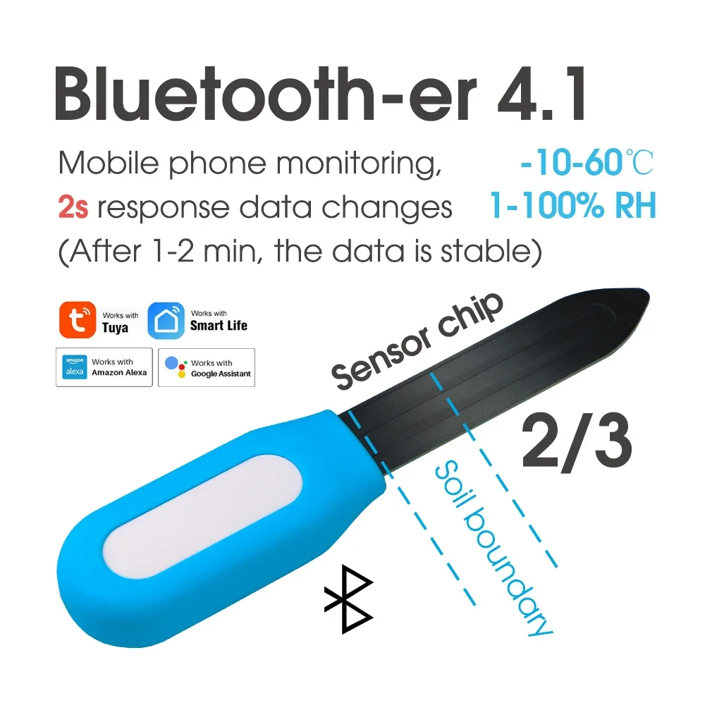Wi-Fi Bluetooth-совместимый монитор цветов для растений почвенная дорожка садовый