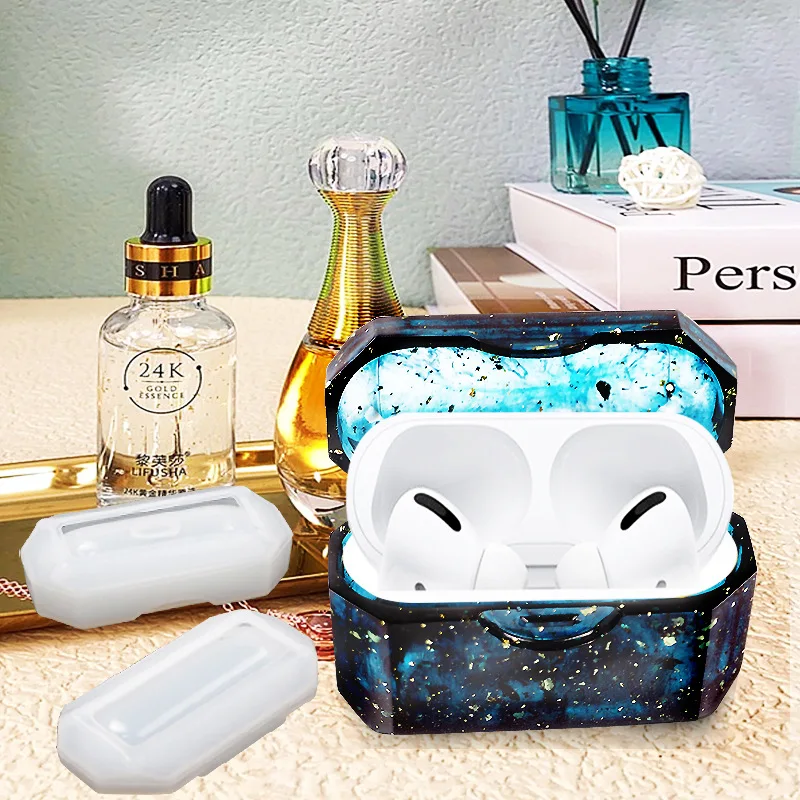 

Silicone Resin Mold for AirPods Pro Case Cover Epoxy Casting Mold for Bluetooth Earphone Protective Case Cover