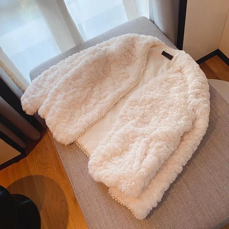 Fur coat women's winter short otter rabbit hair 2022 new thickened young lamb fur coat  jaqueta feminina inverno