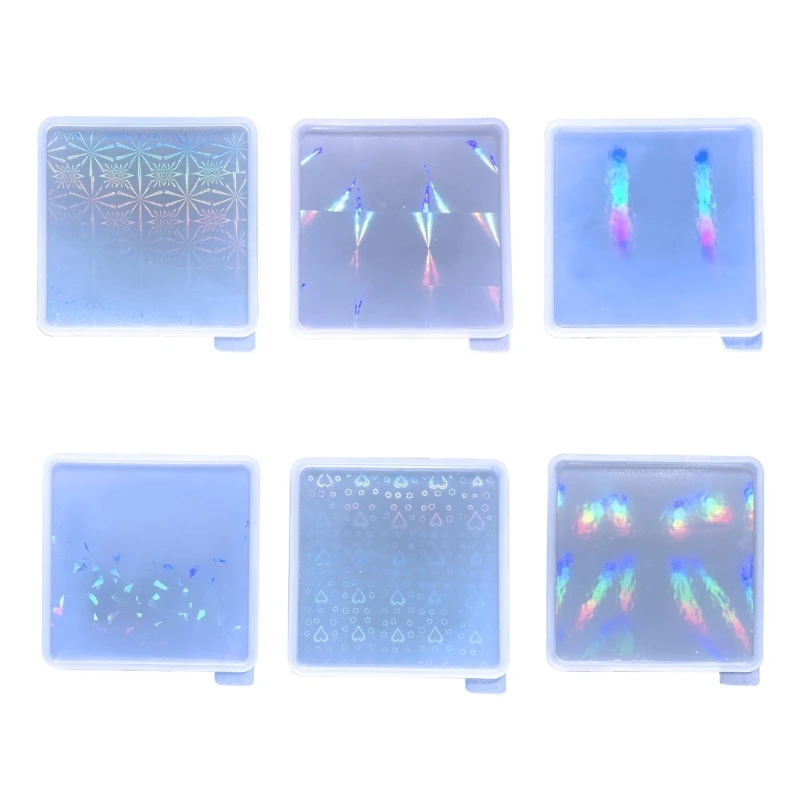 

41QC Coaster Molds for Resin Casting Square Shape Epoxy Resin Mold Craft