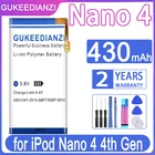 Сменный аккумулятор GUKEEDIANZI 430 мАч для IPod Nano 2 3 4 5 4-й 5-й 6-й 3-го поколения MP3 MP4 616-0467 8 ГБ 4 ГБ