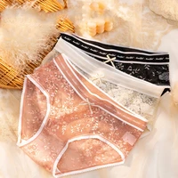 sexy panties for women lace floral underwear pantys breathable mid waist female underpants mesh see through briefs lingerie