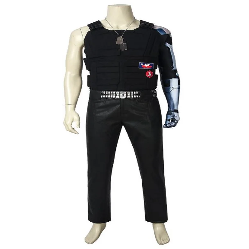

Game Punk Style 2077 Johnny Silverhand Cosplay Costume for Adults Keanu Reeves Vest Uniform PU Leather Halloween Cosplay Outfits