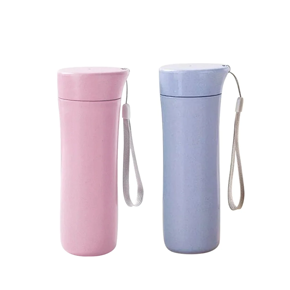 

2pcs Water Bottles Portable Stylish Drink Container Water Cups Drinking Bottle Office Bottle for Office Student Bottle water