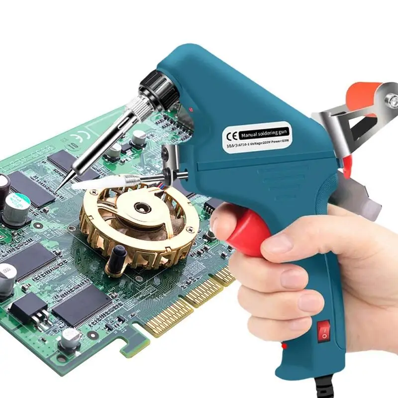 

60W Soldering Iron Kit Handheld Thermal Stapler Heat Rapidly Repair Machine Adjustable Soldering Welding Iron Hobby Enthusiast