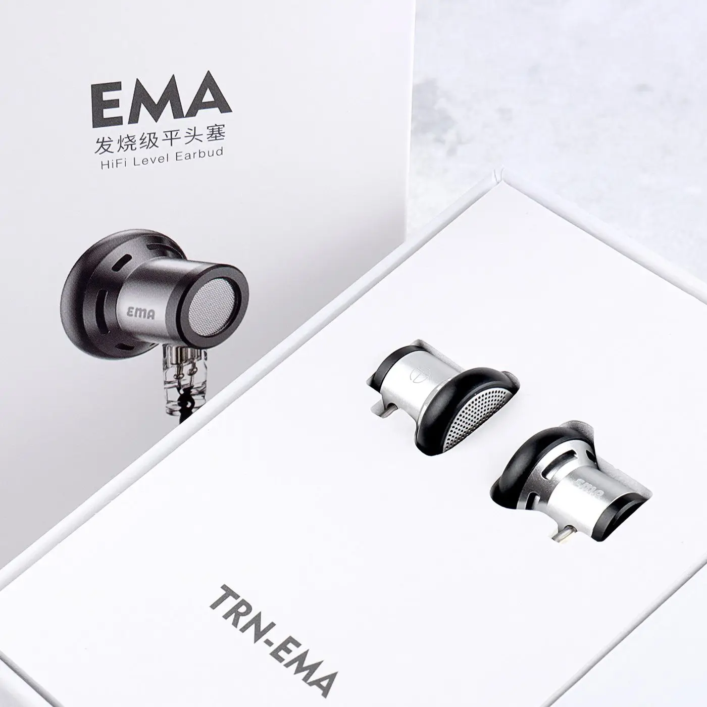 TRN EMA 14.2mm Dynamic Driver In Ear Earphone Bass Metal Flat Head Plug Earburd Replaceable Cable For TRN Kirin MT1 VX Pro V90