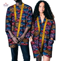 2022 african clothing for couple cotton material dashiki ankara bazin riche women and mens top half sleeve outfits wyq692