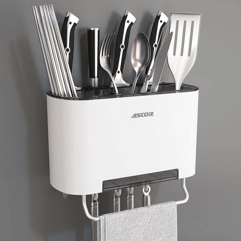 

Forks Basket Hanging Shelf 0.8kg Solid Cage Rack Bracket Kitchen Household Multifunction Barrel Spoon Wall Mounted Organiser Box