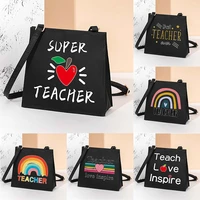 2022 new teacher pattern square bag korean style wild crossbody bag fashion shoulder bag casual messenger bag for women tote bag