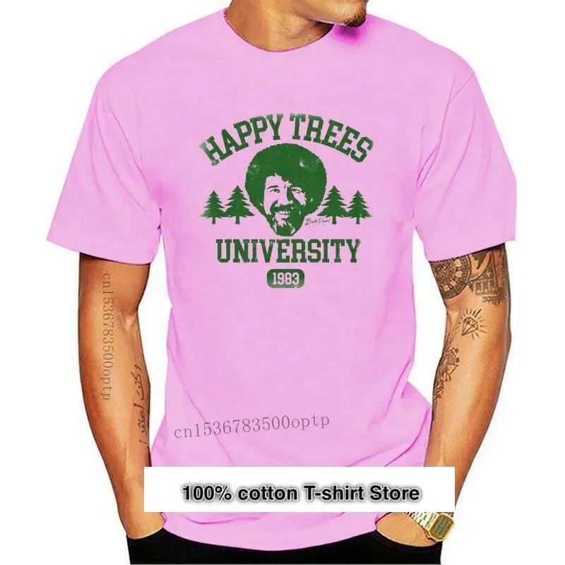 

Camiseta estampada con licencia oficial de la universidad, árboles feliz, Bob, Cross, nueva