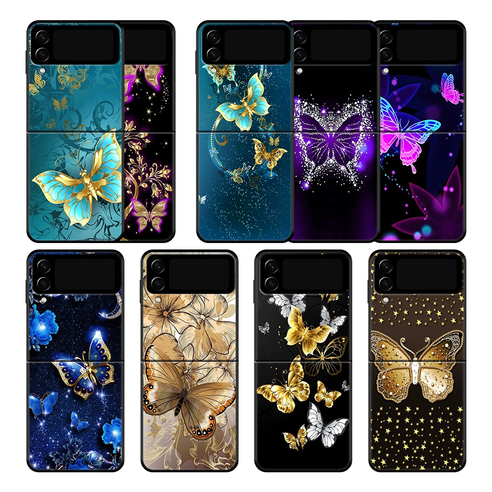 

Beautiful Butterfly Phone Case Cover for Samsung Galaxy Z Flip3 Flip 5G Zflip Galaxyzflip3 Zflip3 Funda Casing Official Coque
