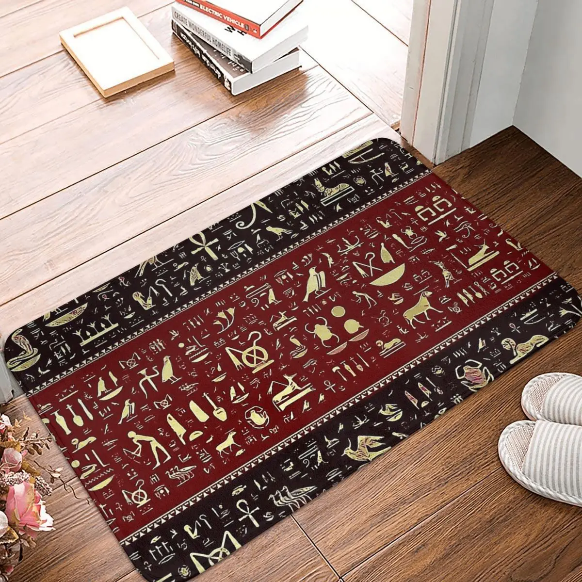 

Ancient Egypt Egyptian Non-slip Doormat Living Room Mat Hieroglyphs Hallway Carpet Welcome Rug Home Decor