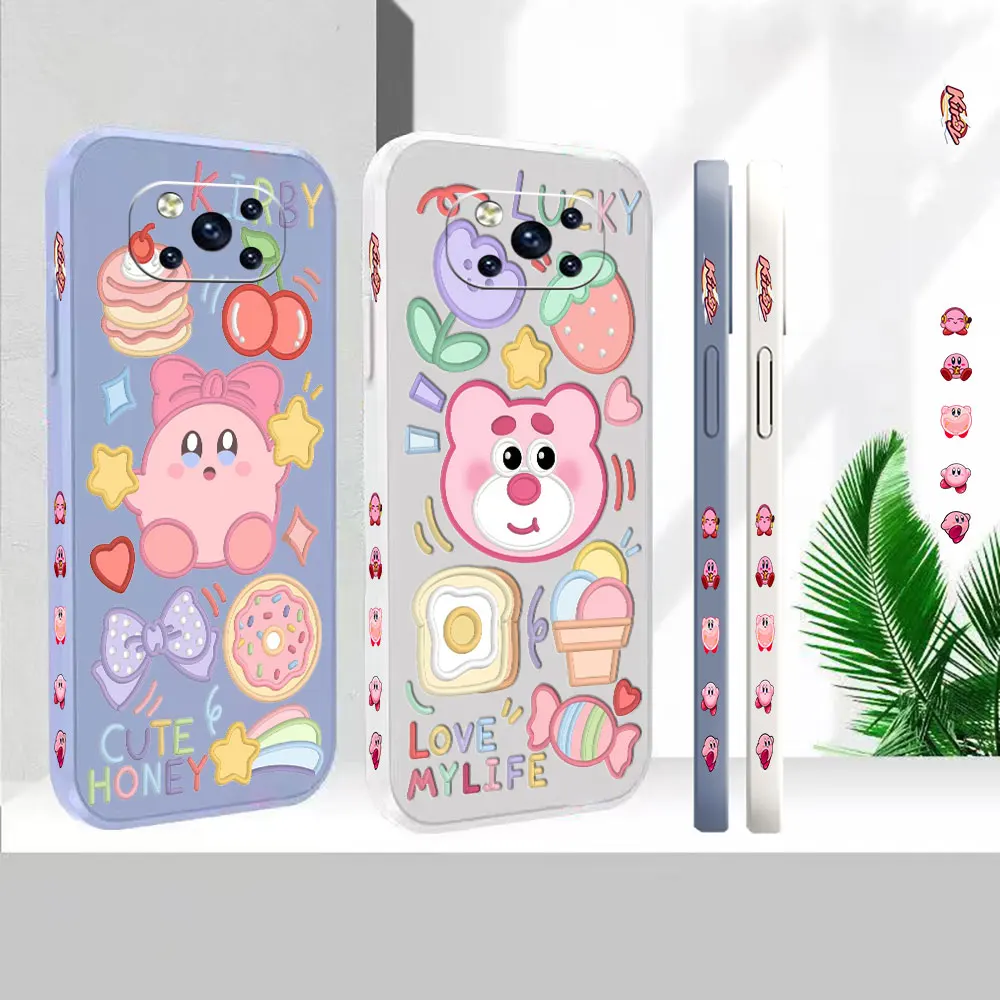 

Phone Case For Xiaomi PCOO F3 M3 X2 X3 M4 GT 6X 8 CC9 CC9E MIX 2 2S 3 4 Black Shark 3 4 5 Pro 5G Cute K-Kirby Lotso Cover Funda